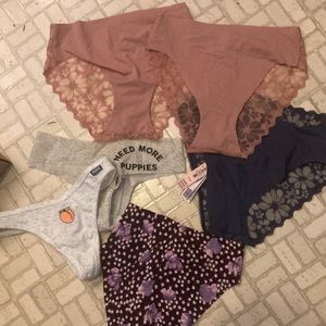 NWT 6 PAIRS VICTORIA SECRET PINK SIZE XS PANTIES